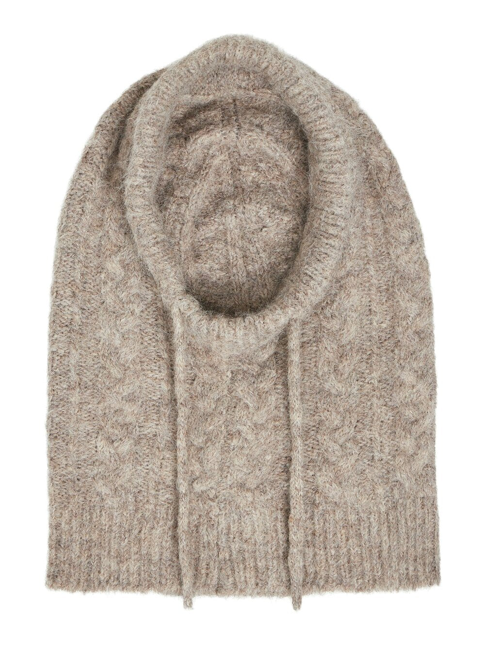 Milu Cable Knit Balaclava - Hummus